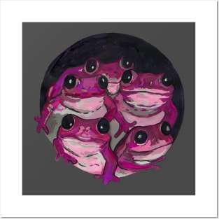 Pink frogs Posters and Art